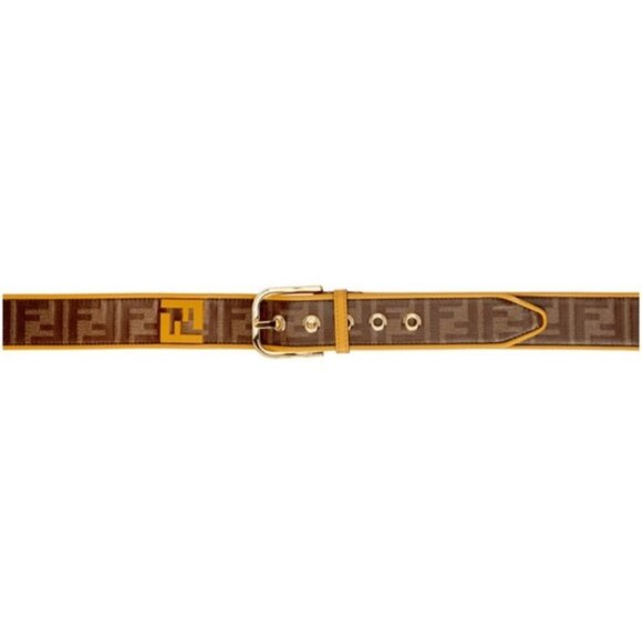 Fendi Yellow and Brown Forever Fendi Belt size 85/34 - Picture 1 of 7